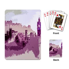 Abstract Painting Edinburgh Capital Of Scotland Playing Card by Simbadda