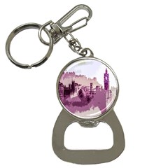 Abstract Painting Edinburgh Capital Of Scotland Button Necklaces by Simbadda