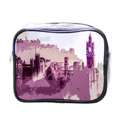 Abstract Painting Edinburgh Capital Of Scotland Mini Toiletries Bags by Simbadda
