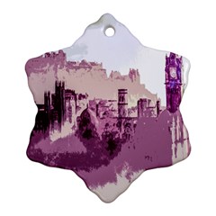 Abstract Painting Edinburgh Capital Of Scotland Ornament (snowflake) by Simbadda