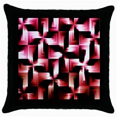 Red And Pink Abstract Background Throw Pillow Case (black) by Simbadda