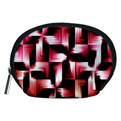 Red And Pink Abstract Background Accessory Pouches (medium)  by Simbadda