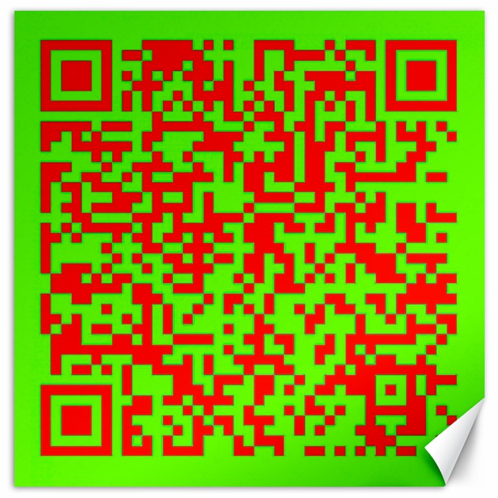 Colorful Qr Code Digital Computer Graphic Canvas 20  x 20  