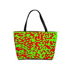 Colorful Qr Code Digital Computer Graphic Shoulder Handbags by Simbadda