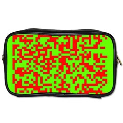 Colorful Qr Code Digital Computer Graphic Toiletries Bags