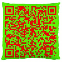 Colorful Qr Code Digital Computer Graphic Large Flano Cushion Case (One Side)