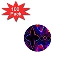 Rainbow Abstract Background Pattern 1  Mini Buttons (100 pack)  Front