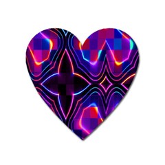 Rainbow Abstract Background Pattern Heart Magnet by Simbadda