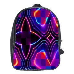 Rainbow Abstract Background Pattern School Bags (xl)  by Simbadda