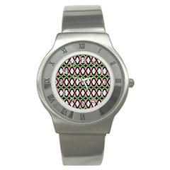 Abstract Pinocchio Journey Nose Booger Pattern Stainless Steel Watch by Simbadda