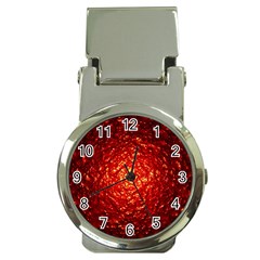 Abstract Red Lava Effect Money Clip Watches by Simbadda