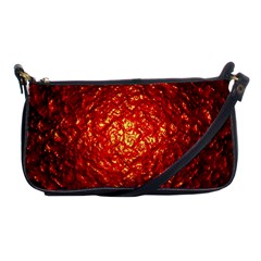 Abstract Red Lava Effect Shoulder Clutch Bags