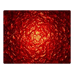 Abstract Red Lava Effect Double Sided Flano Blanket (large)  by Simbadda