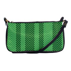 Green Herringbone Pattern Background Wallpaper Shoulder Clutch Bags