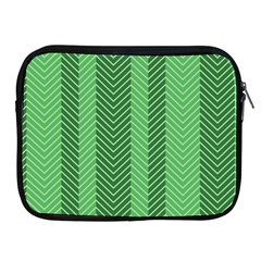 Green Herringbone Pattern Background Wallpaper Apple Ipad 2/3/4 Zipper Cases by Simbadda