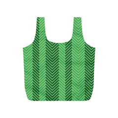 Green Herringbone Pattern Background Wallpaper Full Print Recycle Bags (s)  by Simbadda