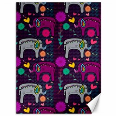 Colorful Elephants Love Background Canvas 36  X 48   by Simbadda