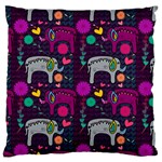 Colorful Elephants Love Background Standard Flano Cushion Case (Two Sides) Back