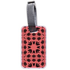 Digital Computer Graphic Seamless Patterned Ornament In A Red Colors For Design Luggage Tags (two Sides)