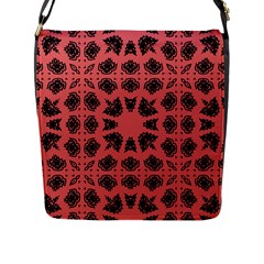 Digital Computer Graphic Seamless Patterned Ornament In A Red Colors For Design Flap Messenger Bag (l)  by Simbadda