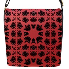 Digital Computer Graphic Seamless Patterned Ornament In A Red Colors For Design Flap Messenger Bag (s) by Simbadda