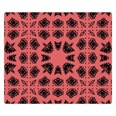 Digital Computer Graphic Seamless Patterned Ornament In A Red Colors For Design Double Sided Flano Blanket (small)  by Simbadda