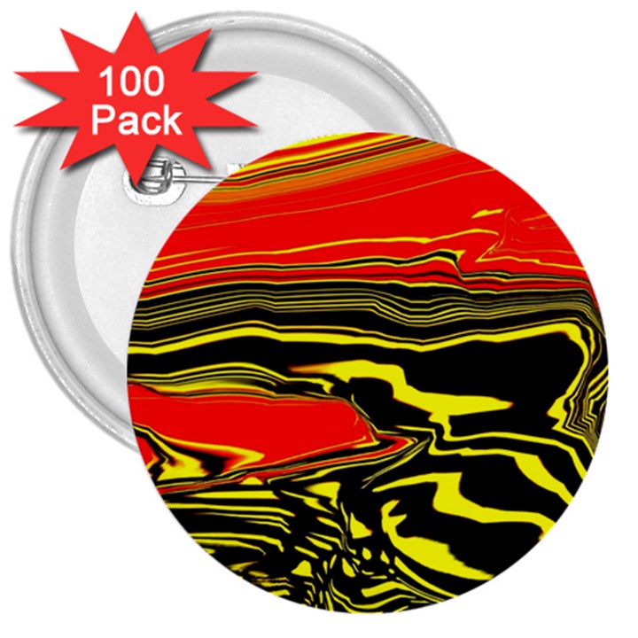 Abstract Clutter 3  Buttons (100 pack) 