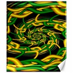 Green Yellow Fractal Vortex In 3d Glass Canvas 20  x 24   19.57 x23.15  Canvas - 1