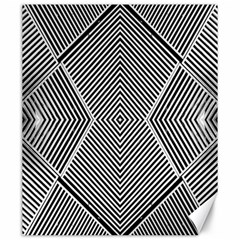 Black And White Line Abstract Canvas 20  X 24   by Simbadda