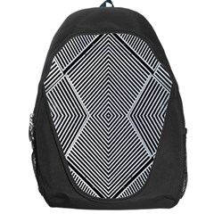 Black And White Line Abstract Backpack Bag