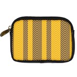 Brown And Orange Herringbone Pattern Wallpaper Background Digital Camera Cases Front