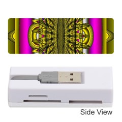 Fractal In Purple And Gold Memory Card Reader (Stick) 