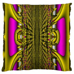 Fractal In Purple And Gold Large Cushion Case (One Side)