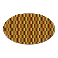 Gold Abstract Wallpaper Background Oval Magnet