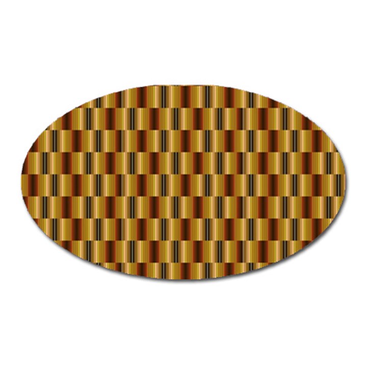 Gold Abstract Wallpaper Background Oval Magnet