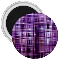 Purple Wave Abstract Background Shades Of Purple Tightly Woven 3  Magnets by Simbadda