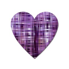 Purple Wave Abstract Background Shades Of Purple Tightly Woven Heart Magnet by Simbadda