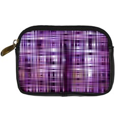 Purple Wave Abstract Background Shades Of Purple Tightly Woven Digital Camera Cases by Simbadda