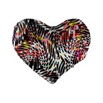 Abstract Composition Digital Processing Standard 16  Premium Flano Heart Shape Cushions Front