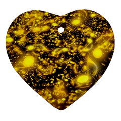 Vortex Glow Abstract Background Heart Ornament (two Sides) by Simbadda