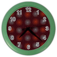 Abstract Dotted Pattern Elegant Background Color Wall Clocks by Simbadda