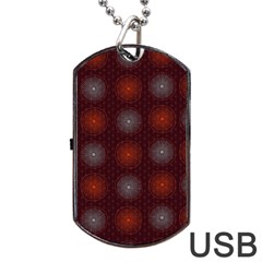 Abstract Dotted Pattern Elegant Background Dog Tag Usb Flash (one Side) by Simbadda