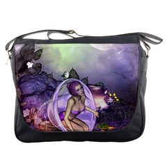 Wonderful Fairy In The Wonderland , Colorful Landscape Messenger Bags by FantasyWorld7