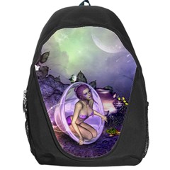 Wonderful Fairy In The Wonderland , Colorful Landscape Backpack Bag by FantasyWorld7