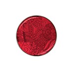 Deep Red Background Abstract Hat Clip Ball Marker (4 pack) Front