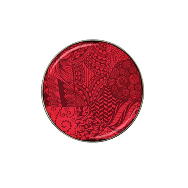 Deep Red Background Abstract Hat Clip Ball Marker (4 pack)