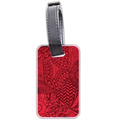 Deep Red Background Abstract Luggage Tags (two Sides)