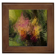 Abstract Brush Strokes In A Floral Pattern  Framed Tiles
