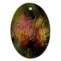 Abstract Brush Strokes In A Floral Pattern  Ornament (Oval)