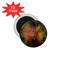 Abstract Brush Strokes In A Floral Pattern  1.75  Magnets (10 pack) 